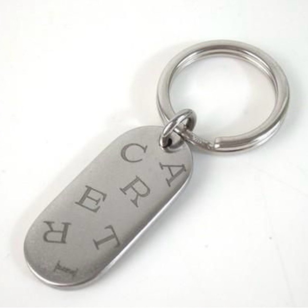 Cartier Stainless Steel Oval Keychain